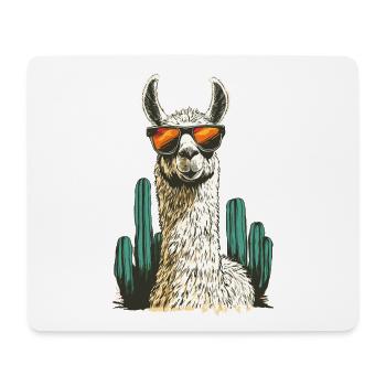 Funny Llama Alpaca Llama Animal Gift - Mouse Pad (horizontal) - white - Front