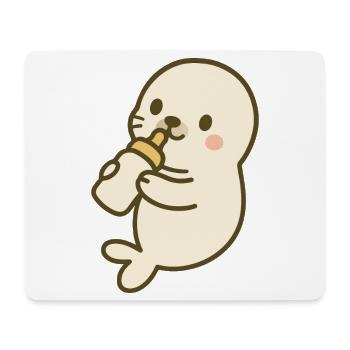 Flask Seal Baby - Mouse Pad (horizontal) - white - Front