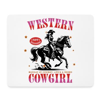 Howdy Rodeo – Not for Beginners" design - Mouse Pad (horizontal) - white - Front