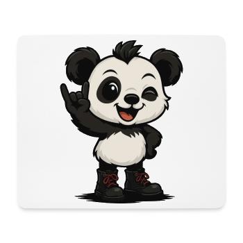 Panda Punk’n’Roll - Tapis de souris (format paysage) - blanc - Devant