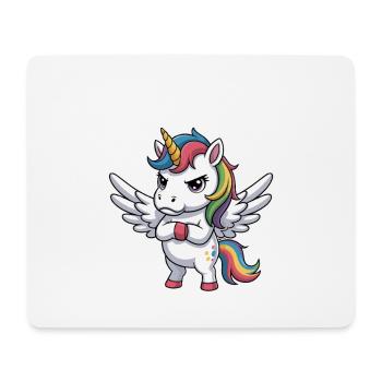 Good morning? Very thin ! Funny Unicorn - Mouse Pad (horizontal) - white - Front