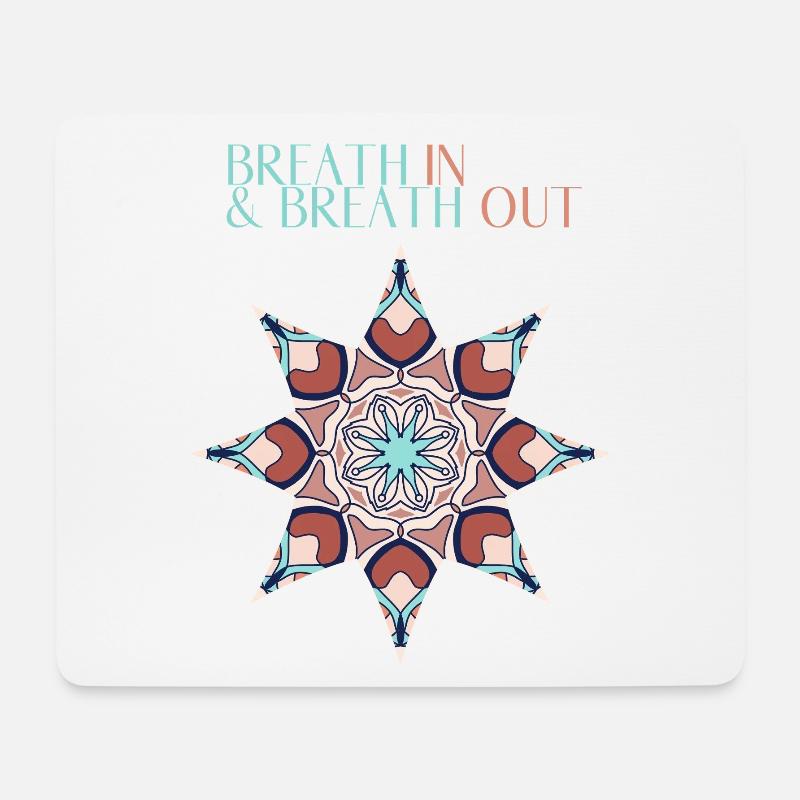 T-Shirt für die Meditation - Mousepad (Querformat) - Weiß