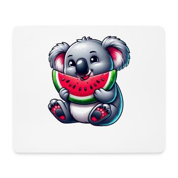 Süßer Koala mit Wassermelone Sommer Cartoon - Mousepad (Querformat) - Weiß - Vorne