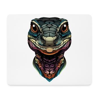Waran Echse Reptil Komodowaran Bindenwaran Lizard - Mousepad (Querformat) - Weiß - Vorne