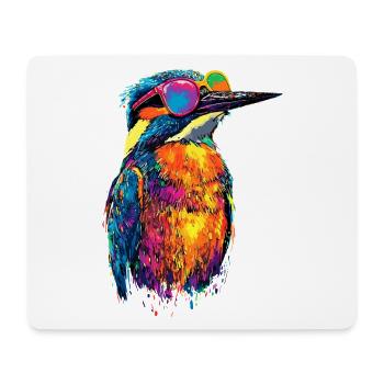 Martin-pêcheur Martin-pêcheur Oiseau mignon Martin-pêcheur Kingfisher - Tapis de souris (format paysage) - blanc - Devant