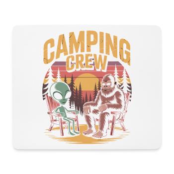 Drôle de Bigfoot et de camping extraterrestre - Tapis de souris (format paysage) - blanc - Devant