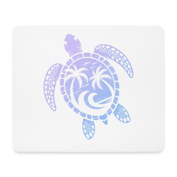 Turtle Motif Waves Festival Turtle Surfer - Mouse Pad (horizontal) - white - Front