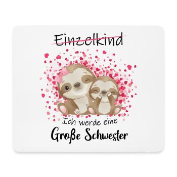 Nachwuchs Verkünden Ich Werde Große Schwester 2027 - Mousepad (Querformat) - Weiß - Vorne