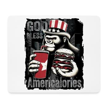 Gorilla with Patriotic Accessories T-Shirt - Mouse Pad (horizontal) - white - Front
