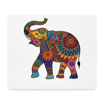 Elefant Rüsseltier Afrika Safari Wildnis Elefanten - Mousepad (Querformat) - Weiß - Vorne