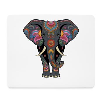 Elefant Rüsseltier Afrika Safari Wildnis Elefanten - Mousepad (Querformat) - Weiß - Vorne