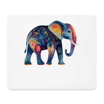 Elefant Rüsseltier Afrika Safari Wildnis Elefanten - Mousepad (Querformat) - Weiß - Vorne