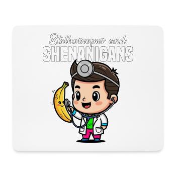STETHOSKOPE UND SPIELEREIEN - DOCTOR GIFT - Mousepad (Querformat) - Weiß - Vorne