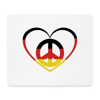 Allemagne Cœur Paix Allemande Paix - Tapis de souris (format paysage) - blanc - Devant