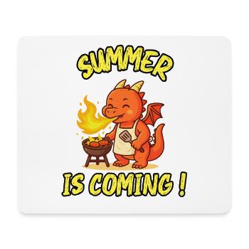 Der Sommer kommt! - Grillhumor - süßer Drache - Mousepad (Querformat) - Weiß - Vorne