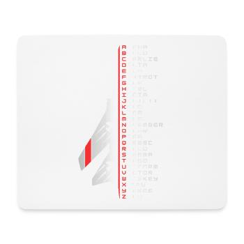Phonetic alphabet - Tapis de souris (format paysage) - blanc - Devant