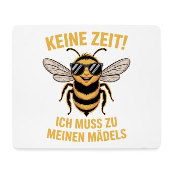 Bienen Keine Zeit Ich Muss Zu Meinen Mädels Imker - Mousepad (Querformat) - Weiß - Vorne