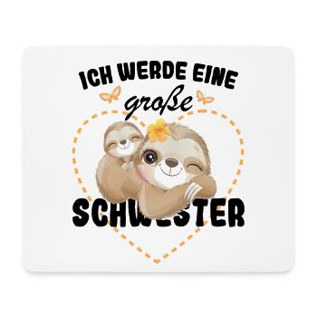 Nachwuchs Verkünden Ich Werde Große Schwester 2027 - Mousepad (Querformat) - Weiß - Vorne