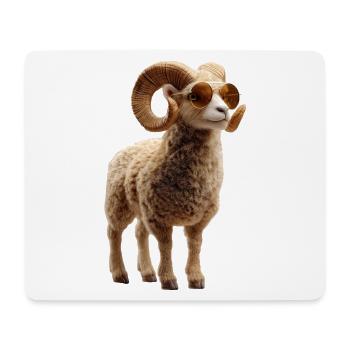 Widder Mufflon Aries Wilde Schafe Männliches Schaf - Mousepad (Querformat) - Weiß - Vorne