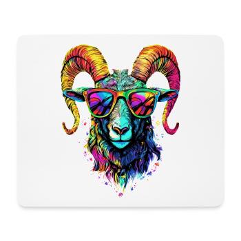 Widder Mufflon Aries Wilde Schafe Männliches Schaf - Mousepad (Querformat) - Weiß - Vorne