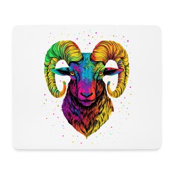 Widder Mufflon Aries Wilde Schafe Männliches Schaf - Mousepad (Querformat) - Weiß - Vorne