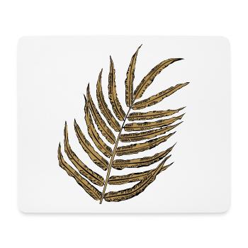 Elegant Golden Plant Illustration - Mouse Pad (horizontal) - white - Front