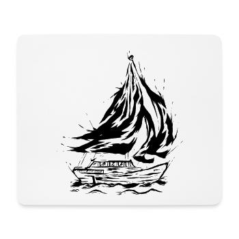 Sail Sailboat - Mouse Pad (horizontal) - white - Front