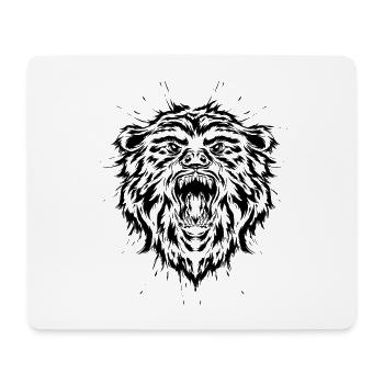 Grizzli brun - Tapis de souris (format paysage) - blanc - Devant