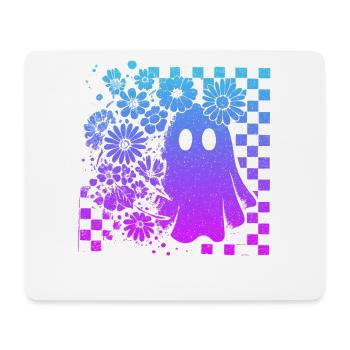 Neon fantôme Halloween cadeau Spooky Party - Tapis de souris (format paysage) - blanc - Devant