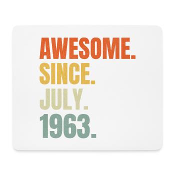 Vintage July 1963 Print Design - Mouse Pad (horizontal) - white - Front