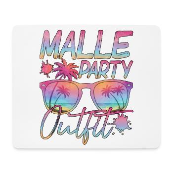 Malle Party Outfit Sonnenbrille Design - Mousepad (Querformat) - Weiß - Vorne