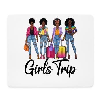Fashionistas avec des équipements de voyage colorés - Tapis de souris (format paysage) - blanc - Devant