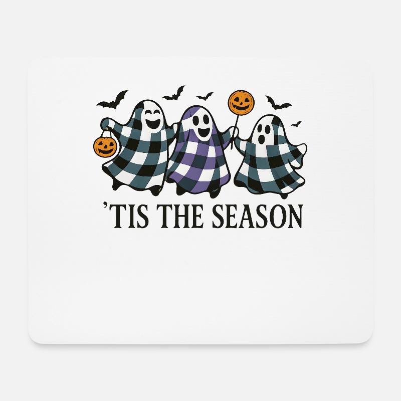 Halloween Gespenster Kürbis Design - Mousepad (Querformat) - Weiß