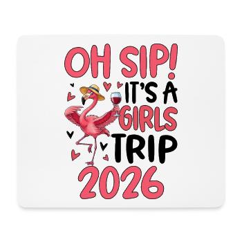 Girls Trip Flamingo Party Design 2026 - Mouse Pad (horizontal) - white - Front
