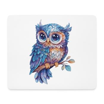 Eule - Mousepad (Querformat) - Weiß - Vorne
