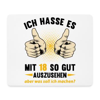 18 Vintage 2007 Born Original Birthday Gesch - Mouse Pad (horizontal) - white - Front