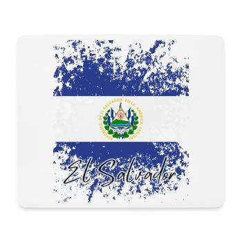 Salvadoran grunge flag, I love El Salvador - Mouse Pad (horizontal) - white - Front