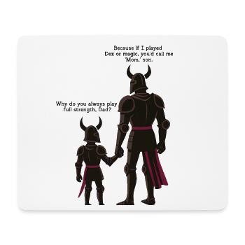 Funny Gamer Dad – Full Strength RPG Humor - Mouse Pad (horizontal) - white - Front
