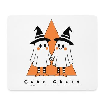 Süße Geister mit Hexenhut Duo - Mousepad (Querformat) - Weiß - Vorne