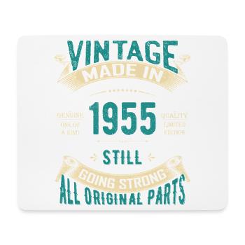 Vintage 1955 Classic Text Design - Mouse Pad (horizontal) - white - Front