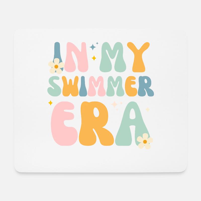 In meiner Schwimmer-Ära - Swim Swimming Pool - Mousepad (Querformat) - Weiß