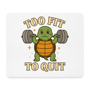 Schildkröte mit Hantel - Mousepad (Querformat) - Weiß - Vorne