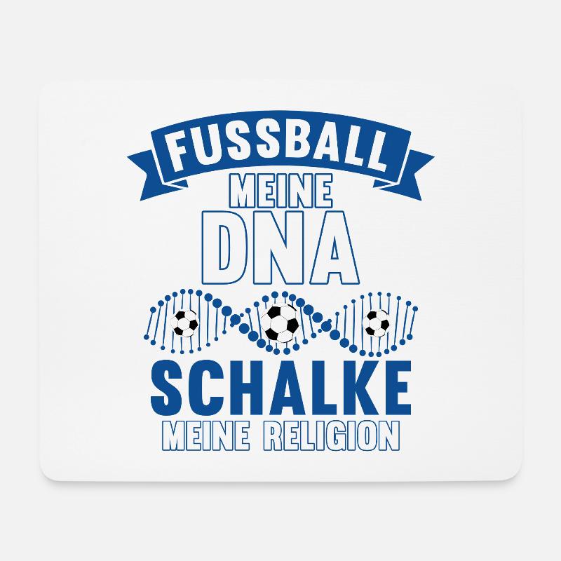 Fussball DNA Schalke - Mousepad (Querformat) - Weiß