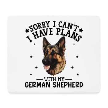 Deutscher Schäferhund Illustration auf Kleidung - Mousepad (Querformat) - Weiß - Vorne