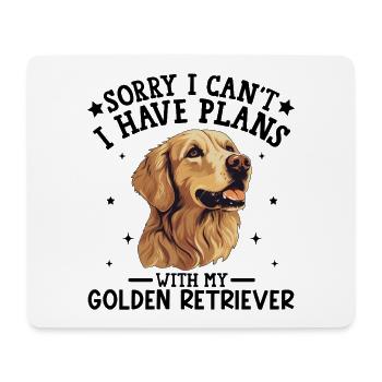 Golden Retriever Freude Illustration - Mousepad (Querformat) - Weiß - Vorne