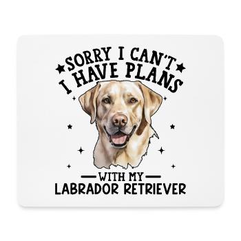 Lebhafte Labrador-Porträtillustration - Mousepad (Querformat) - Weiß - Vorne