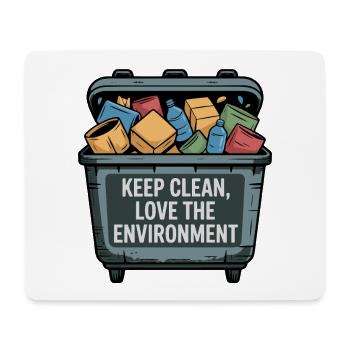 Eco-Friendly Waste Management Sleeve Design - Mouse Pad (horizontal) - white - Front