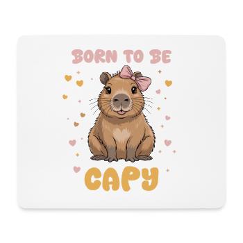 Born to Be Capy Illustration - Mouse Pad (horizontal) - white - Front