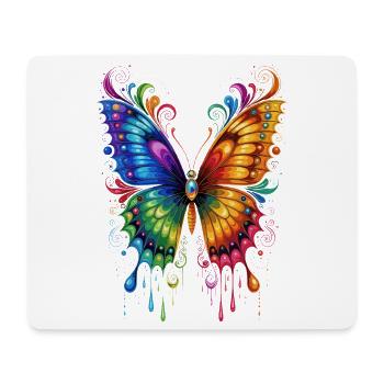 Schmetterling Flügel Bunt Butterfly Schmetterlinge - Mousepad (Querformat) - Weiß - Vorne