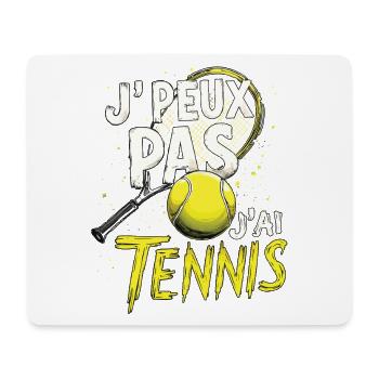 Ich kann nicht Ich habe Tennisspieler Idee Lustiges Geschenk - Mousepad (Querformat) - Weiß - Vorne